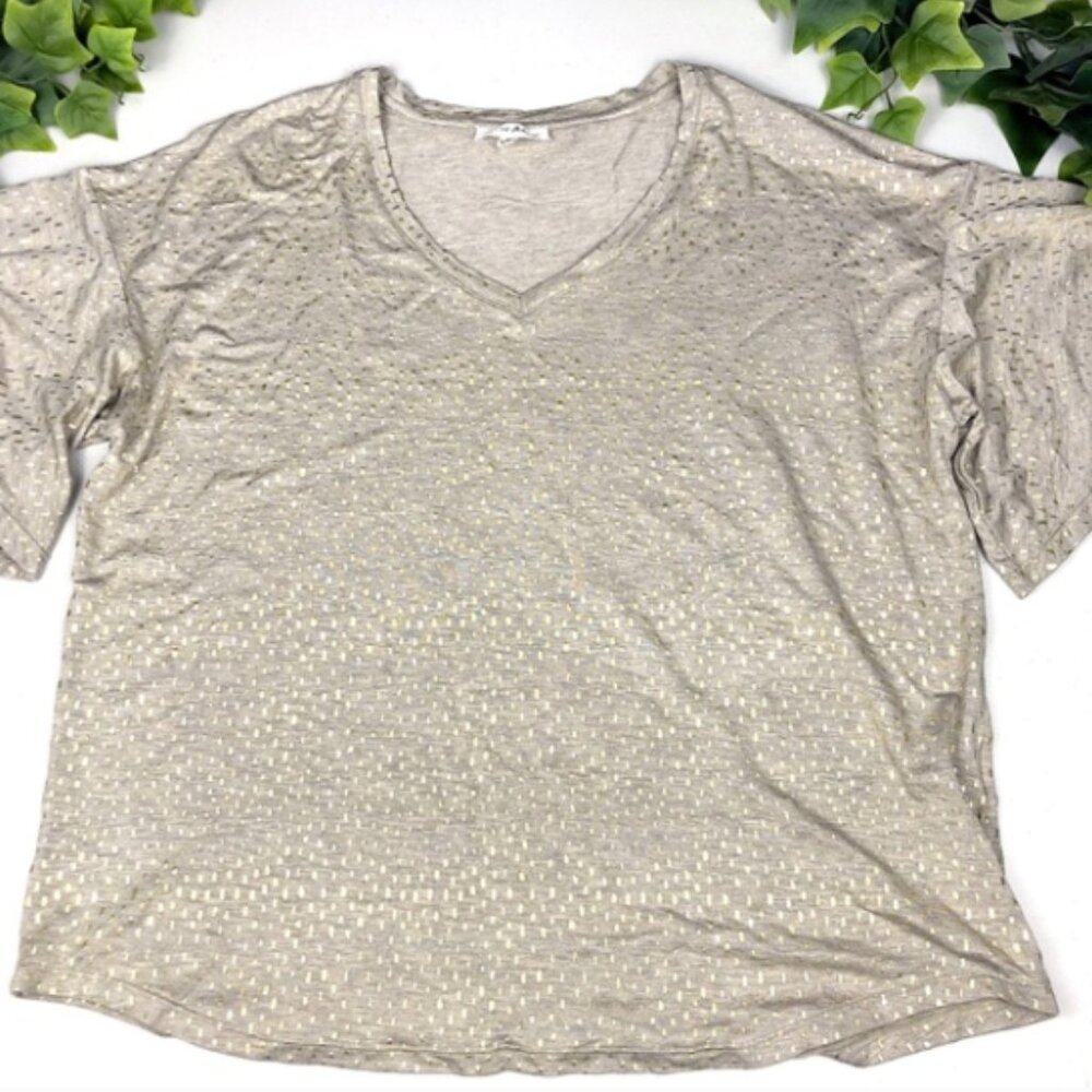 Anthropologie Jane and Delancey Flare Short Sleeve Top, XL